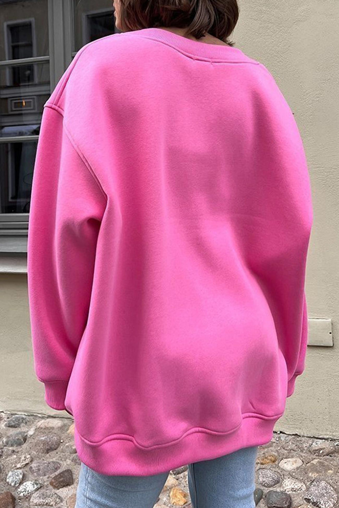 Stilla | Sweatshirt Med Rundhals Oversized Ensfarvet