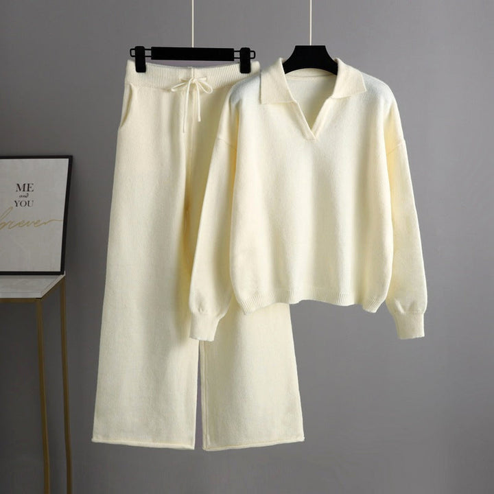 Stilla | Strik Sweater og Bukser Sæt