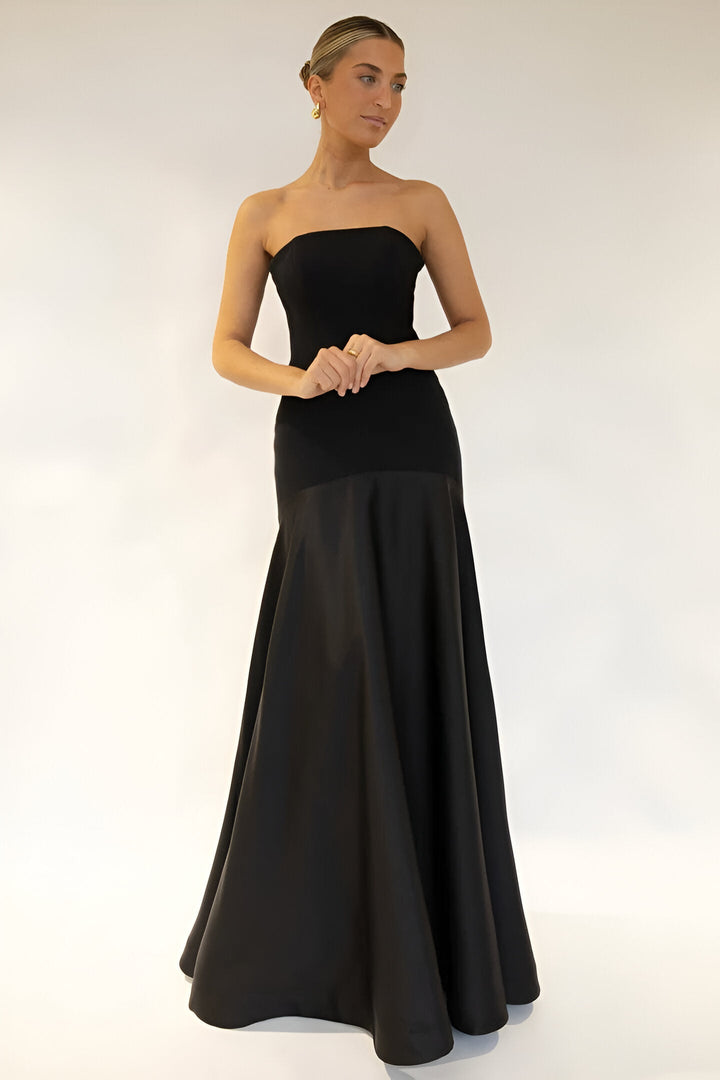 Stilla | Sexy Luksus Patchwork Strapless Maxi Kjole