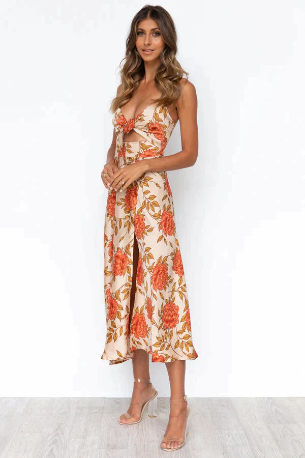 Stilla | Ensfarvet Sommer Boho Kjole