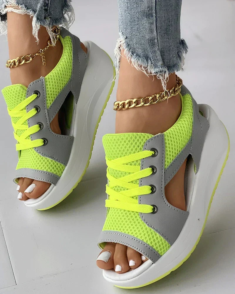 Skovae | Ortostatisk Open-Toe Mesh-Sneakers til damer