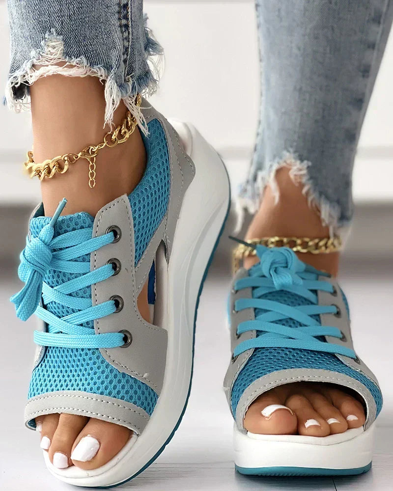 Skovae | Ortostatisk Open-Toe Mesh-Sneakers til damer