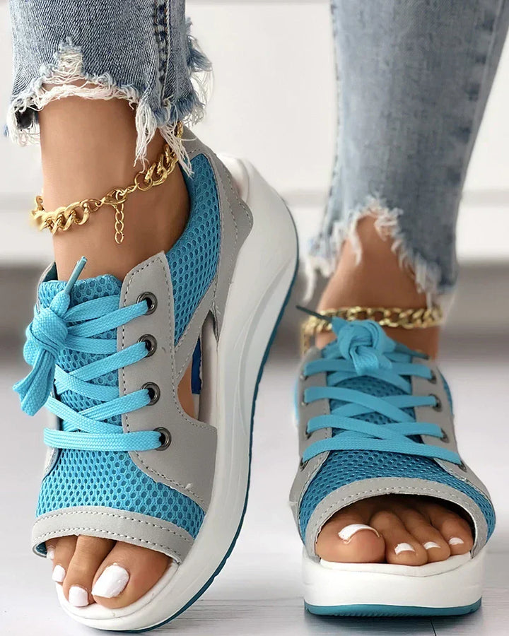 Skovae | Ortostatisk Open-Toe Mesh-Sneakers til damer