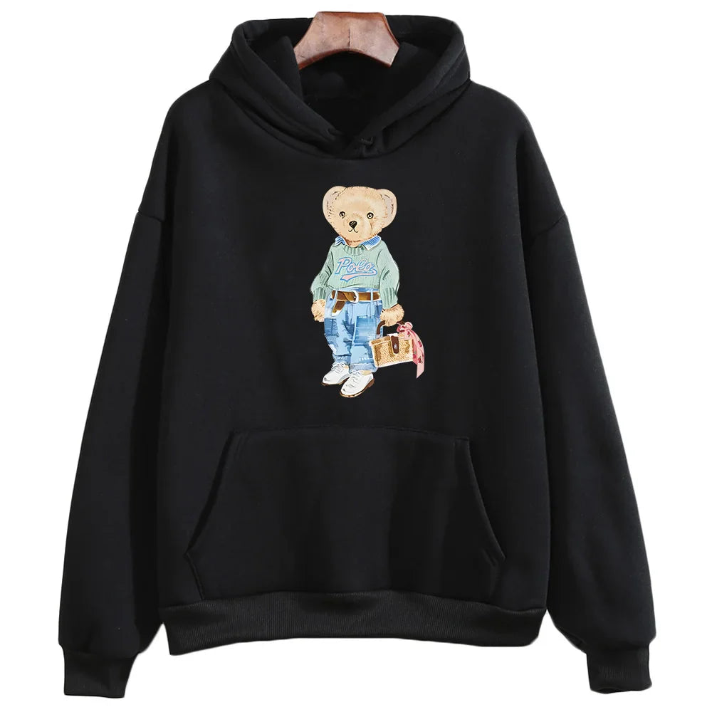 Stilla | Bamse Mønster Sweatshirt til Damer
