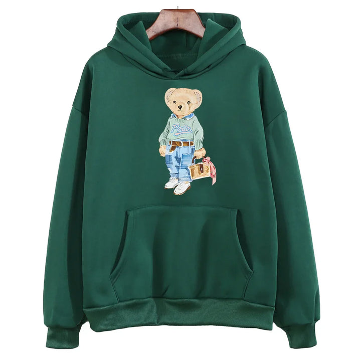 Stilla | Bamse Mønster Sweatshirt til Damer