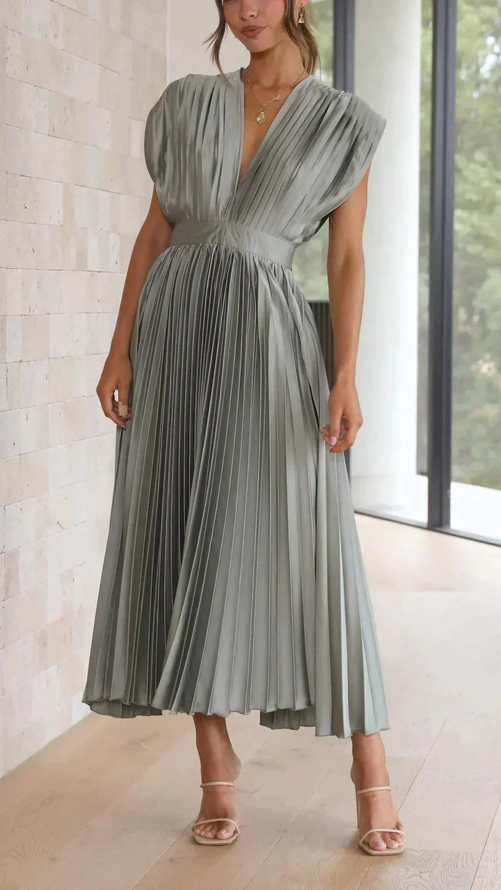 Stilla | Elegante Sexet Plisseret Kjole