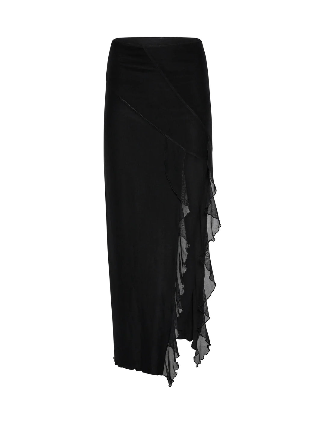 Stilla | Afslappet Sort Crop Top Med Nederdel