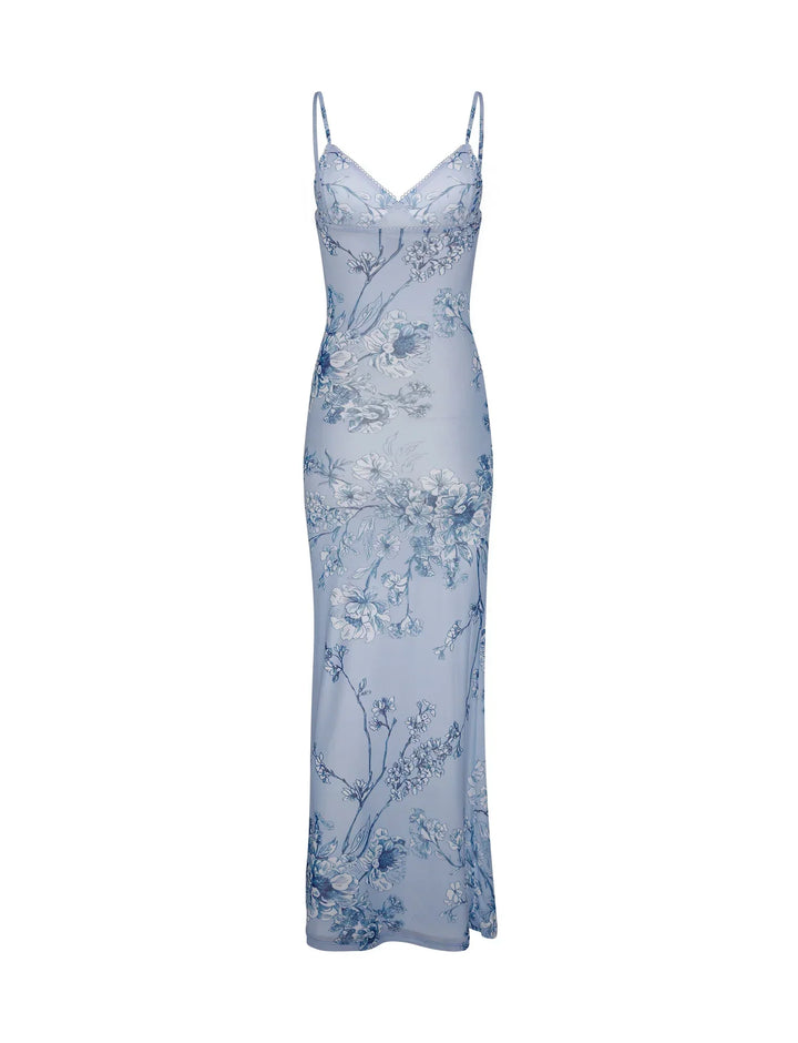 Stilla | Floral Blue Lace Dress