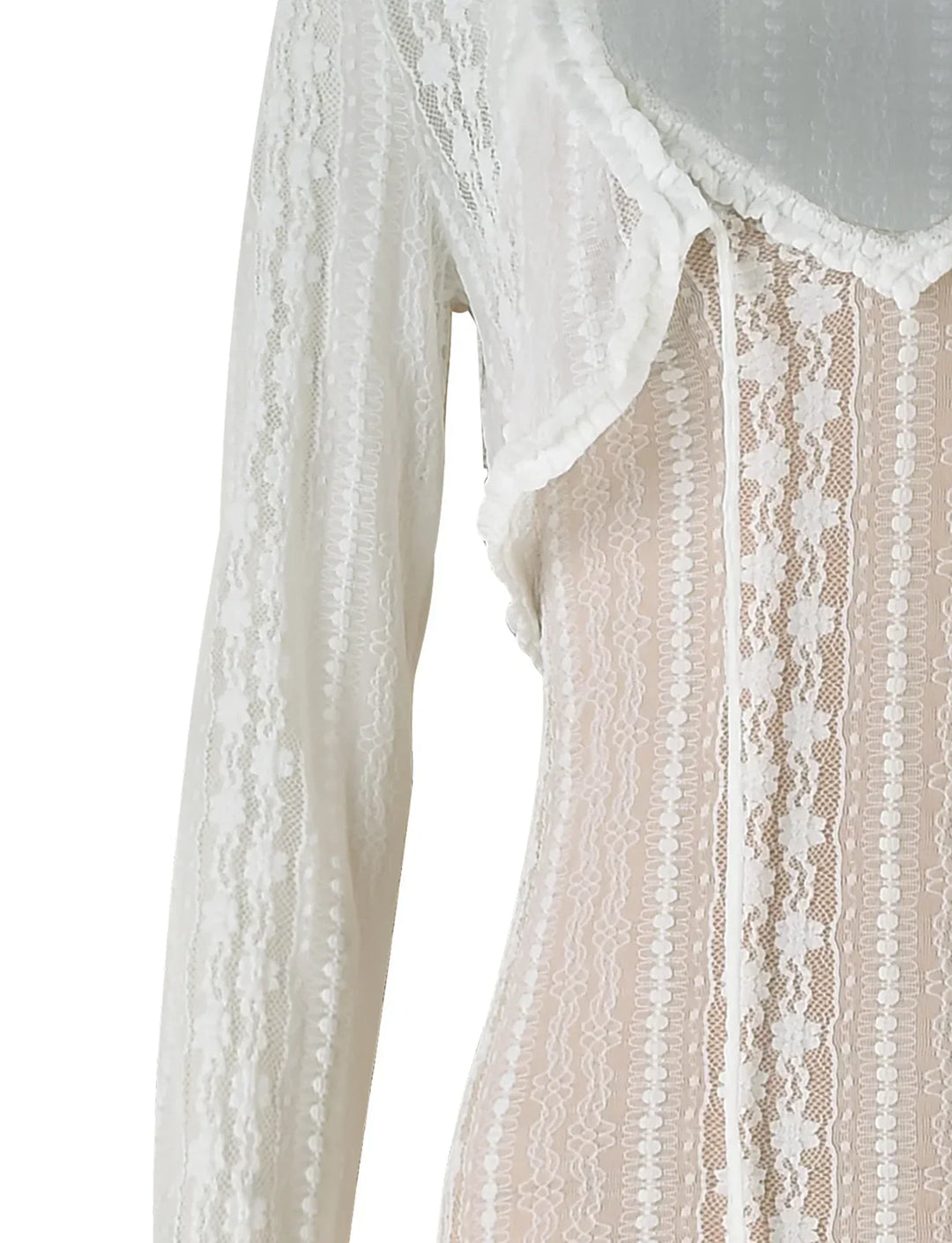 Stilla | Elegante Strikket Hvid Maxi Kjole