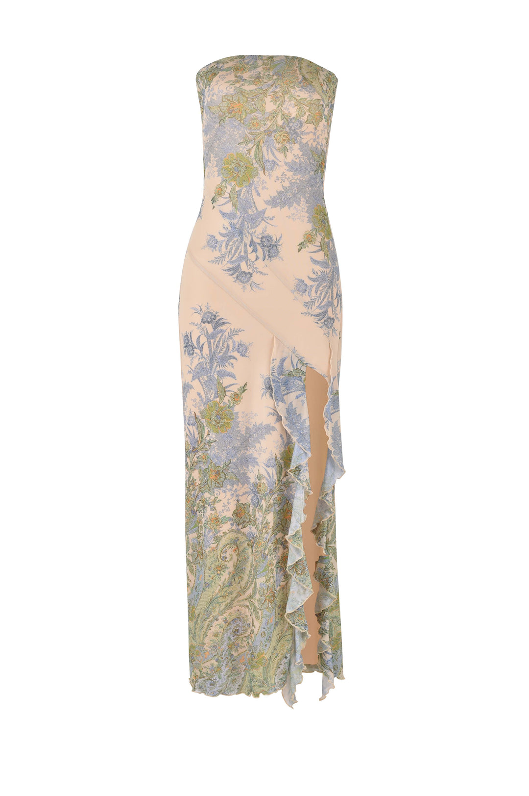 Stilla | Floral Print Hvid Maxi Kjole