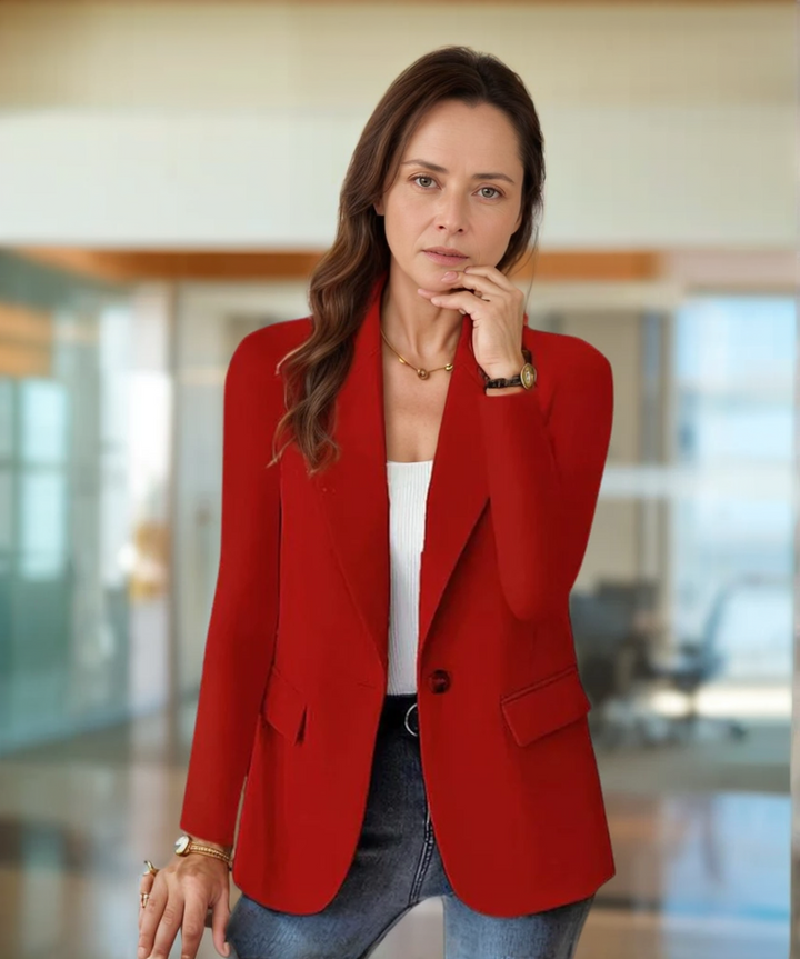 Stilla | Elegant Blazer Med Lange Ærmer Og Reverskrave Til Damer
