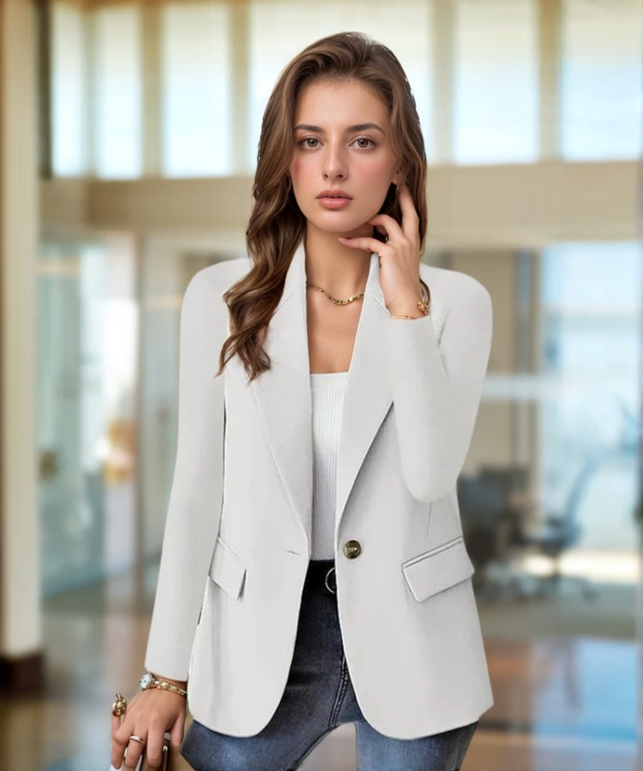 Stilla | Elegant Blazer Med Lange Ærmer Og Reverskrave Til Damer