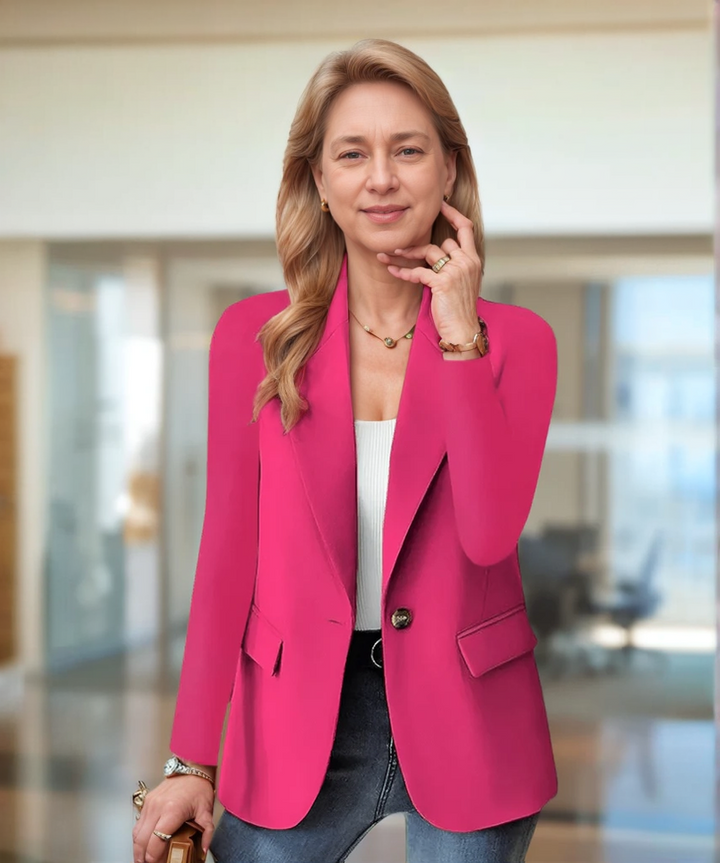 Stilla | Elegant Blazer Med Lange Ærmer Og Reverskrave Til Damer