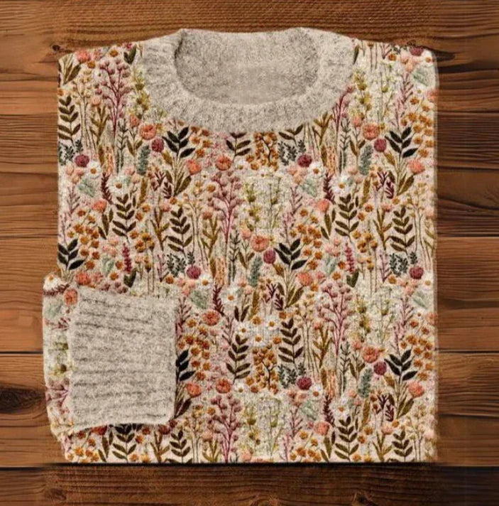 Stilla | Blomster mønster Pullover med komfort