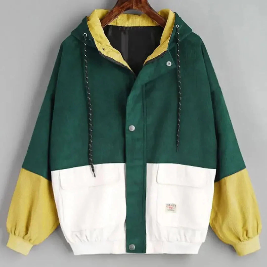Stilla | Farve Corduroy Patchwork Jakke