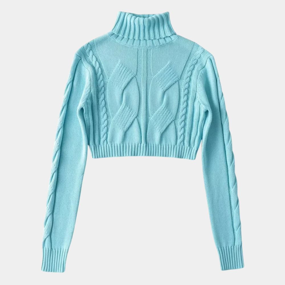 Stilla | Afgrøde Rullekrave-Sweater til Damer
