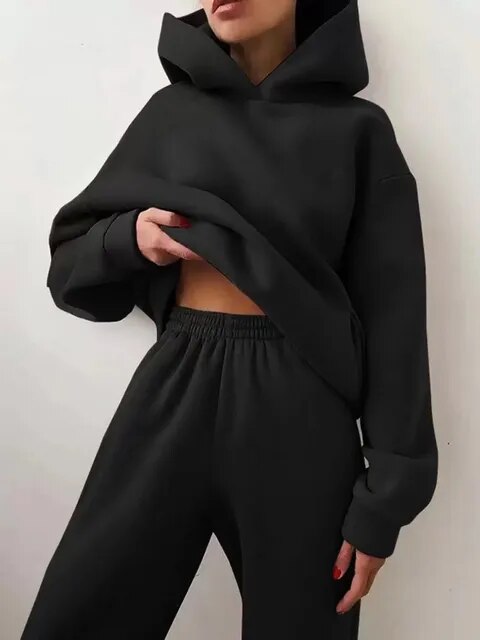 Stilla | Overdimensioneret Træningssæt Hoodie til Damer