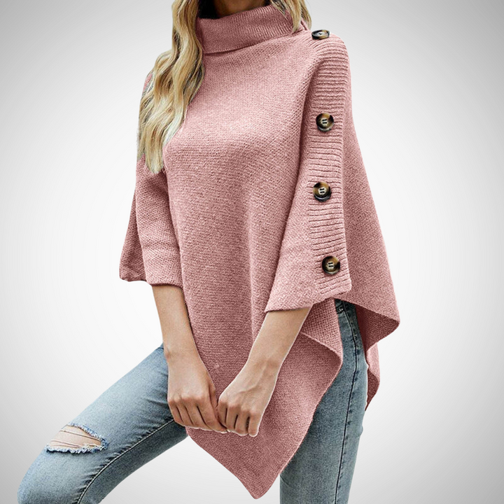 Stilla | Knap Detalje Strik Poncho