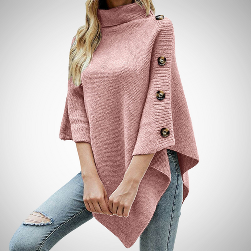 Stilla | Knap Detalje Strik Poncho