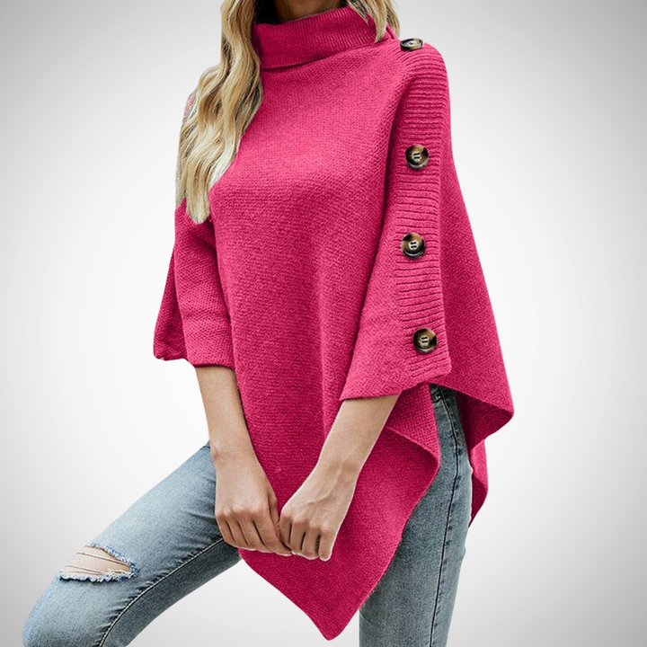 Stilla | Knap Detalje Strik Poncho