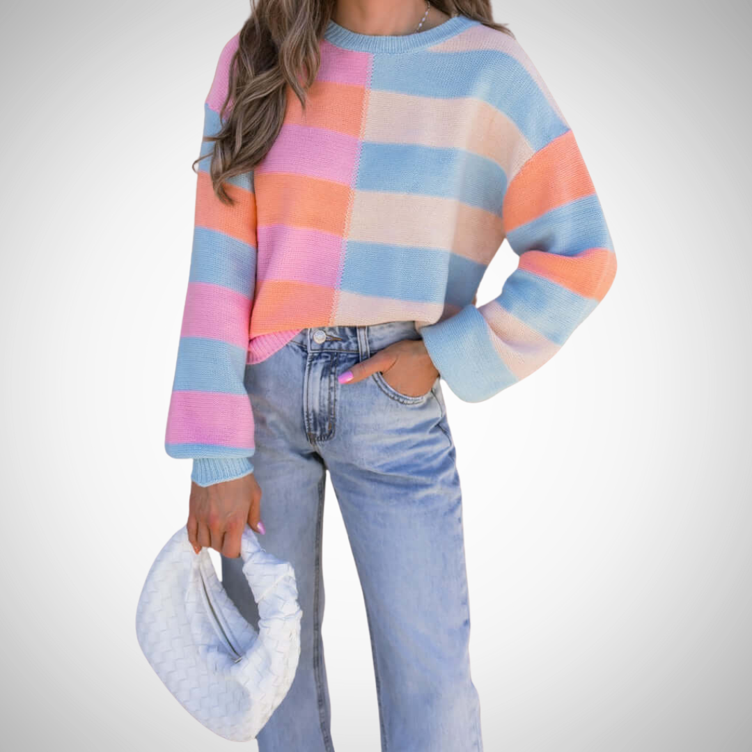 Stilla | Farverig efterårs sweater