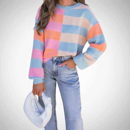 Stilla | Farverig efterårs sweater
