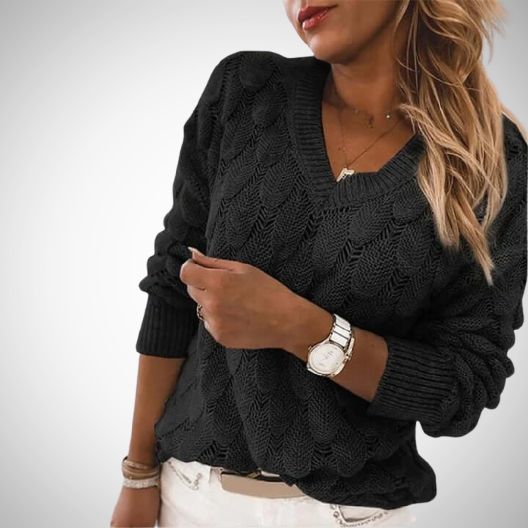 Stilla | V-udskæring strikpullover
