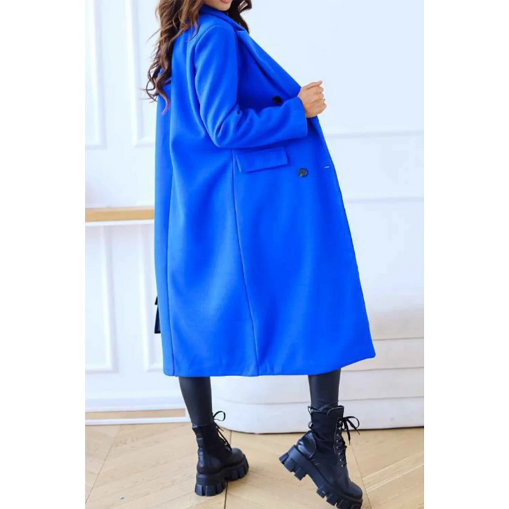 Stilla | Langfrakke Oversized Fit Uldkvalitet Dobbelt Knapper Klassiske Detaljer