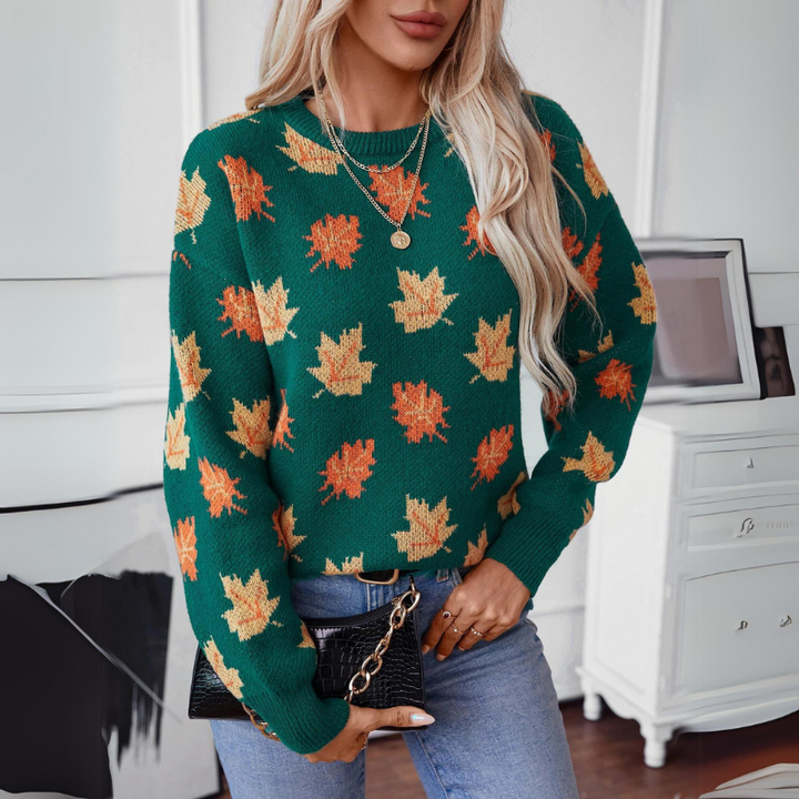 Stilla | Damebluse Med Efterårsblade