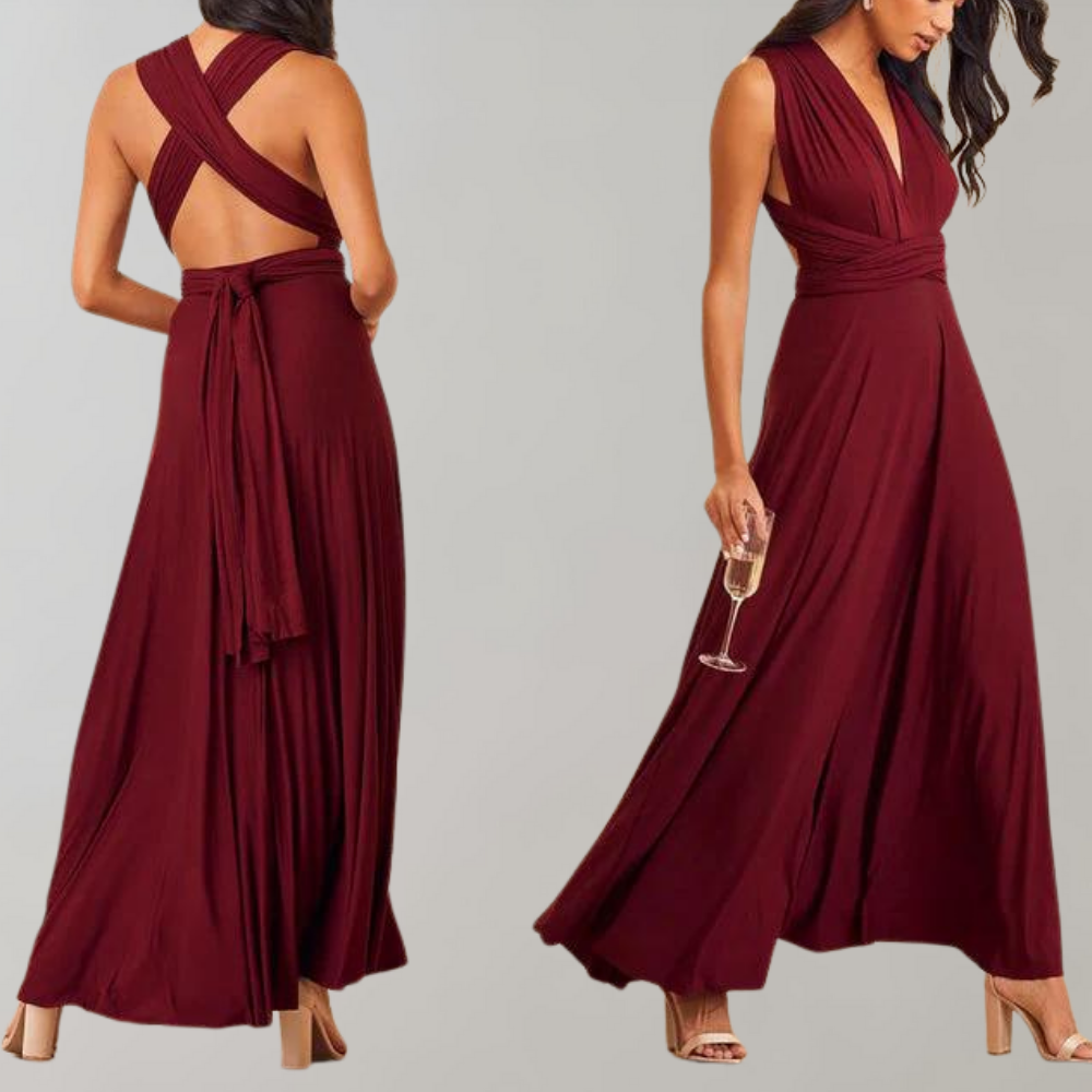 Skovae | Elegant Dame Infinity Kjole Smart Wrap Sommerkjole