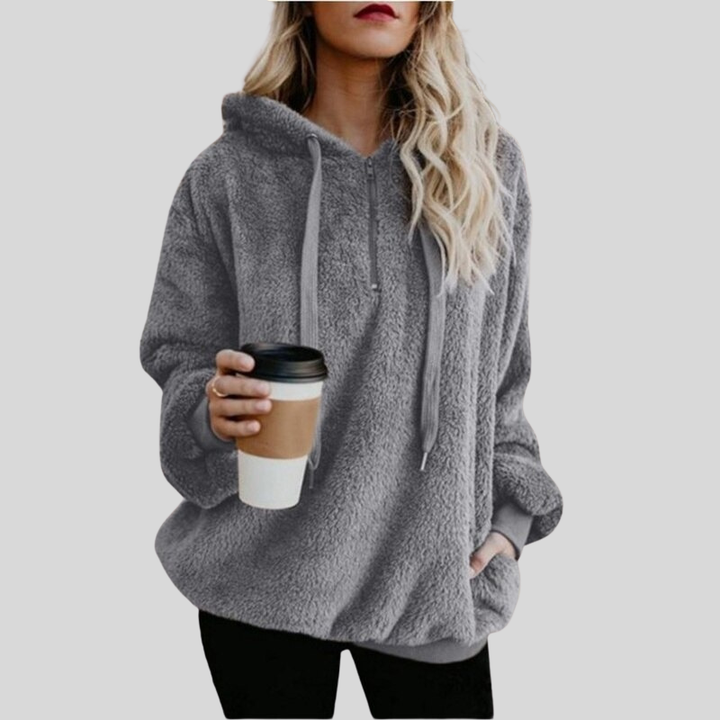 Stilla | Hoodie Blød Fleece Overdimensioneret Pasform Langærmet Løs Komfort
