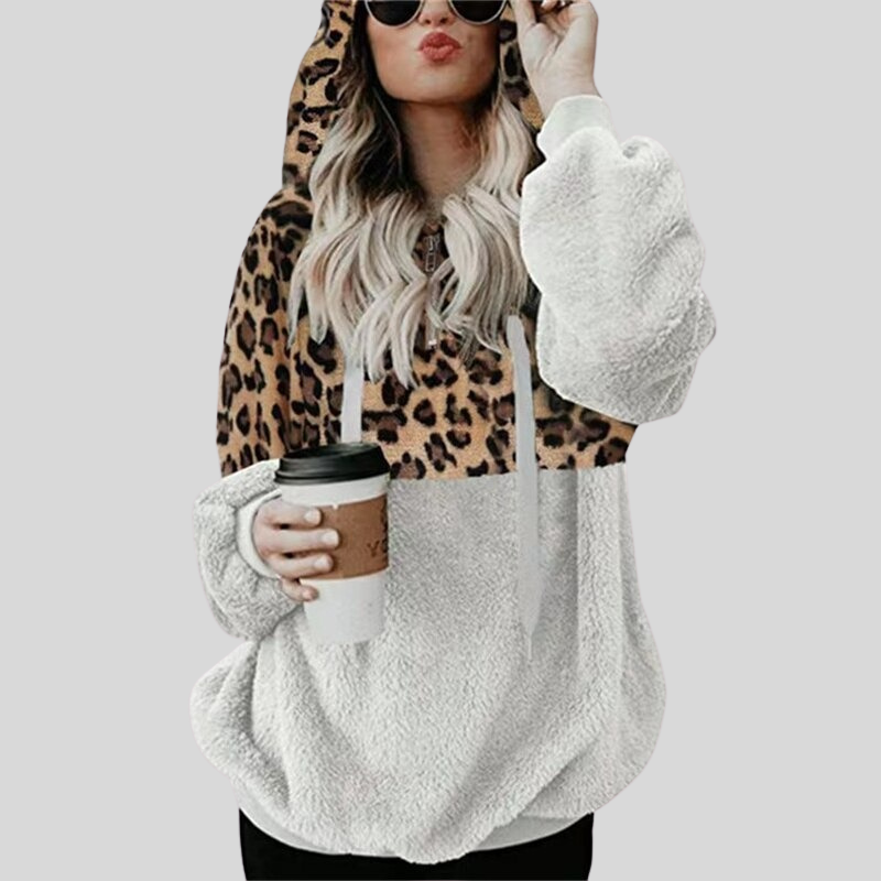 Stilla | Hoodie Plus Size Blødt fleece med kængurulomme og hætte