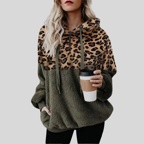 Stilla | Hoodie Plus Size Blødt fleece med kængurulomme og hætte