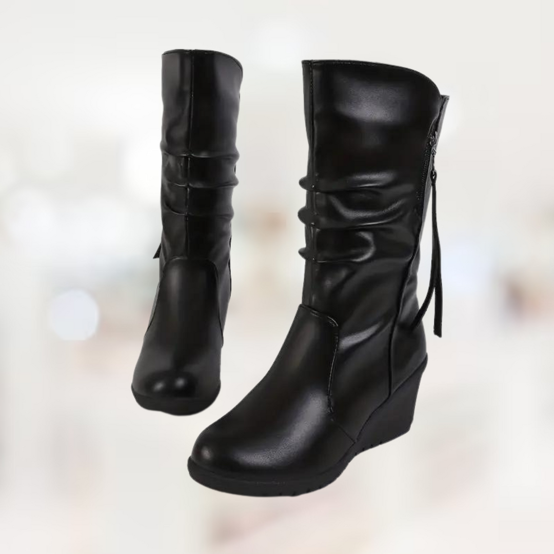Stilla | Midi-lægens vinter wedge støvler til kvinder