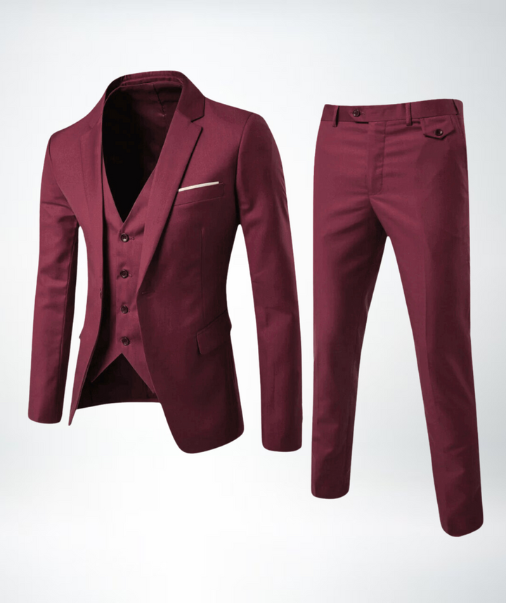 Stilla | Slim Fit Uldblanding Reverskrave Tre-delt Formelt OutFit