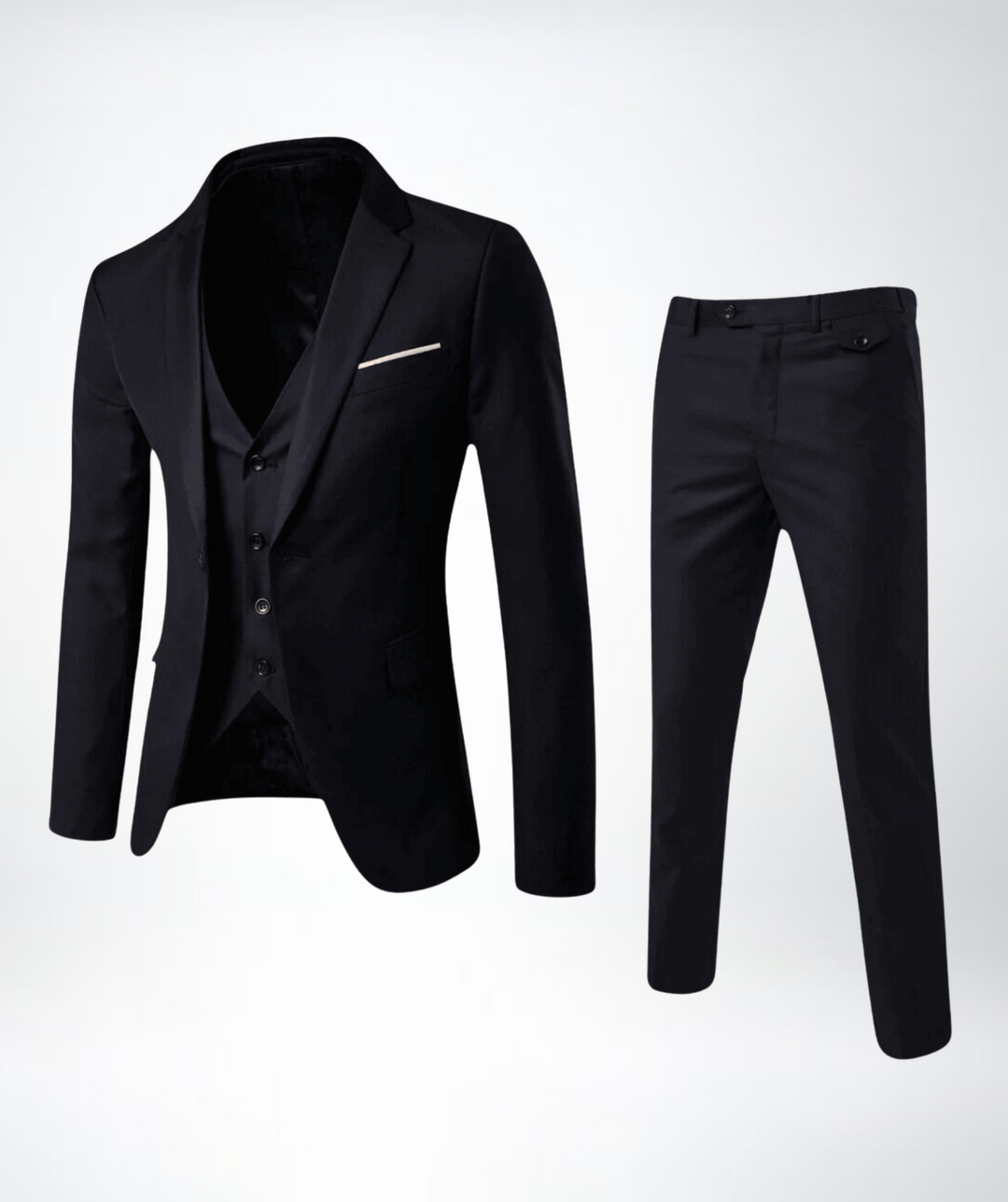 Stilla | Slim Fit Uldblanding Reverskrave Tre-delt Formelt OutFit
