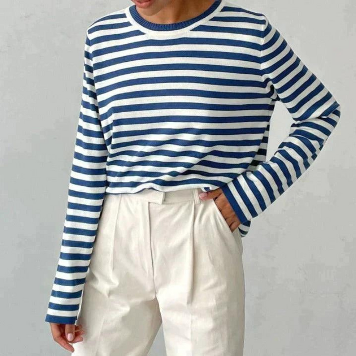 Stilla | Elegant Stribet T-Shirt