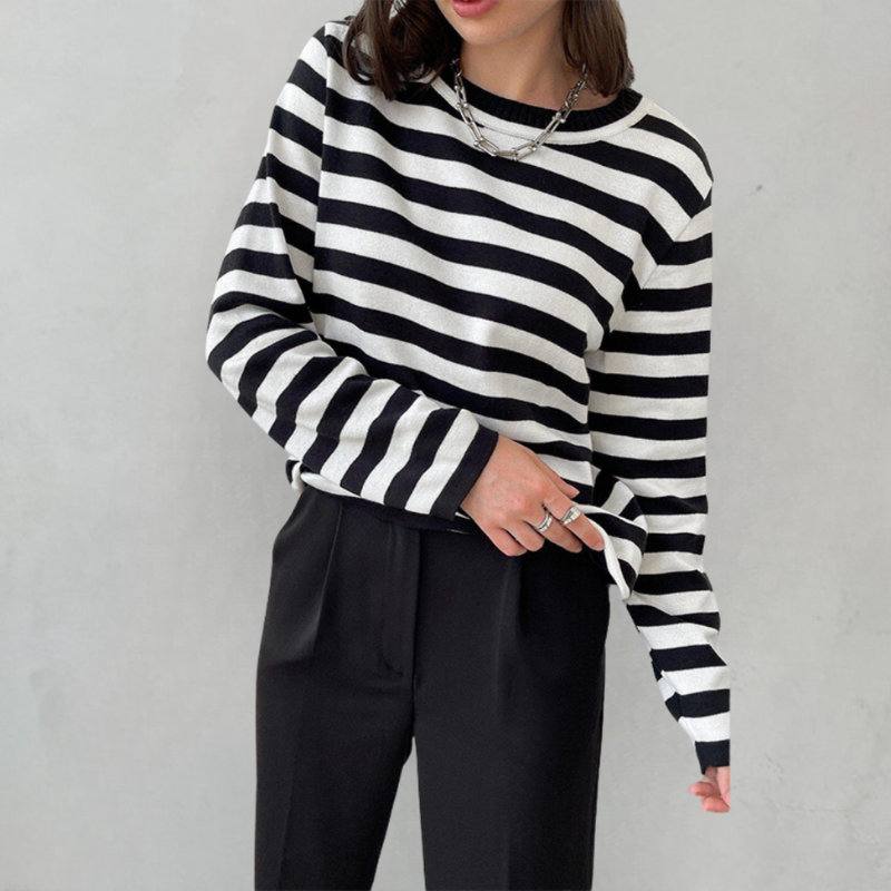 Stilla | Elegant Stribet T-Shirt