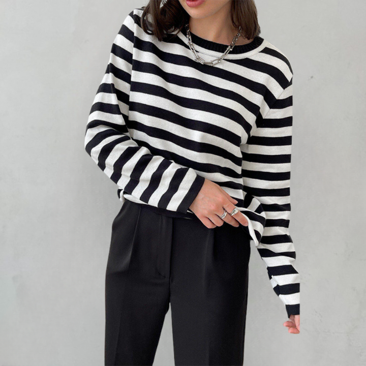 Stilla | Elegant Stribet T-Shirt