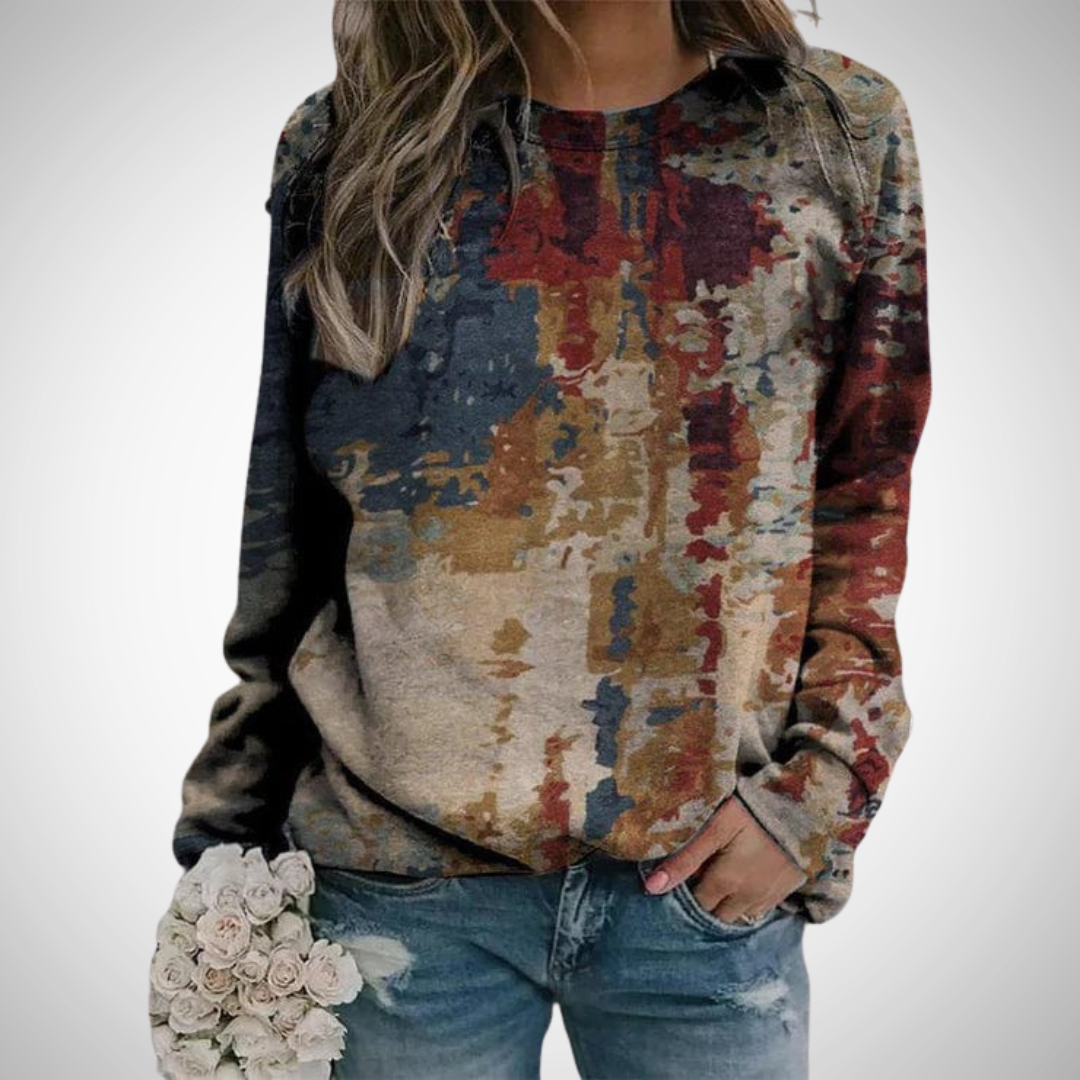 Stilla | Abstrakt Print Pullover