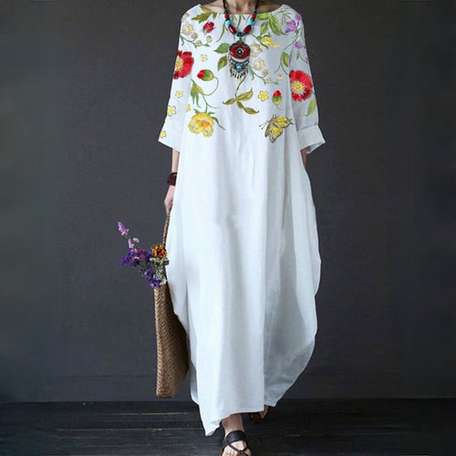 Stilla | Boho Kjole Med Smukt Blomsterprint