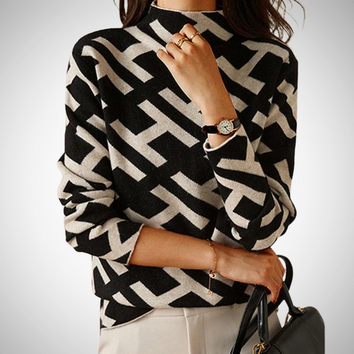 Stilla | Elegant Geometrisk Sweater
