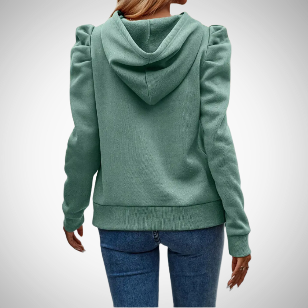 Stilla | Puff ærmer bomulds hoodie