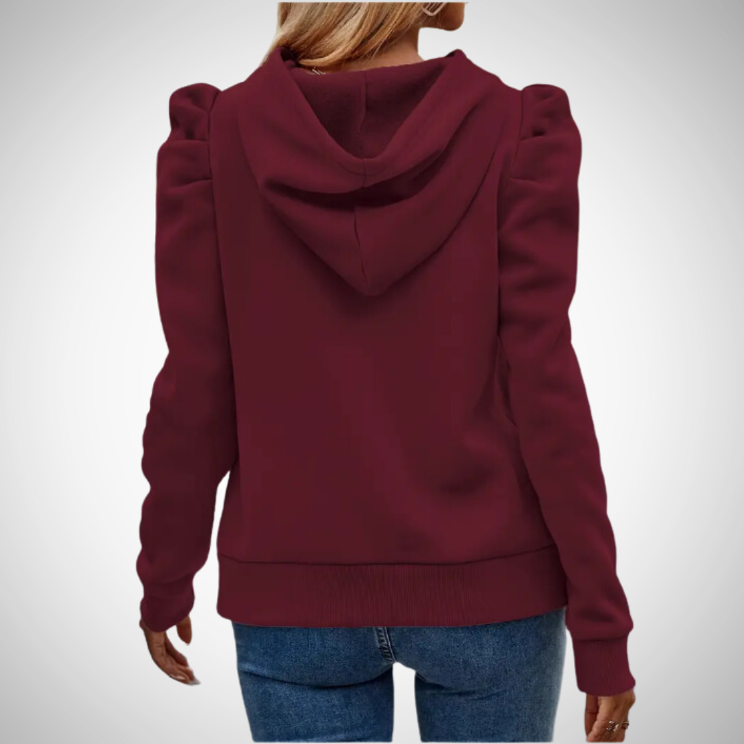 Stilla | Puff ærmer bomulds hoodie