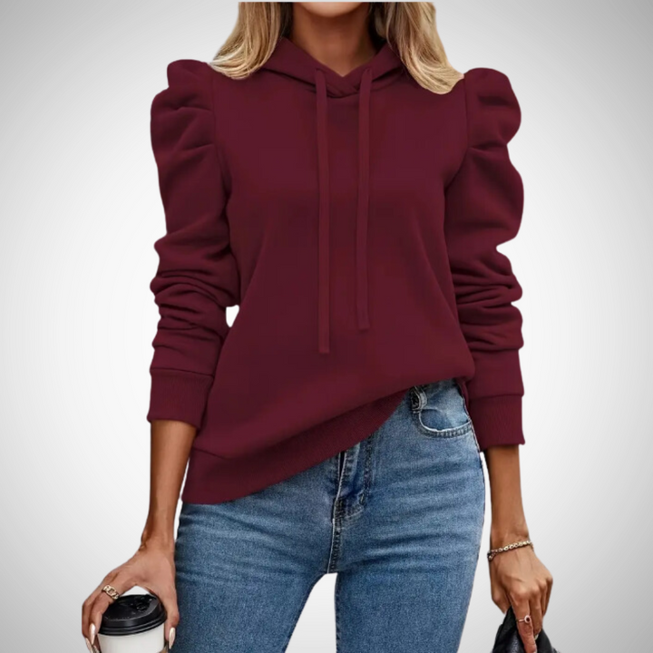 Stilla | Puff ærmer bomulds hoodie