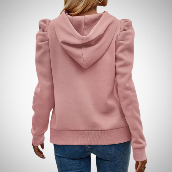 Stilla | Puff ærmer bomulds hoodie