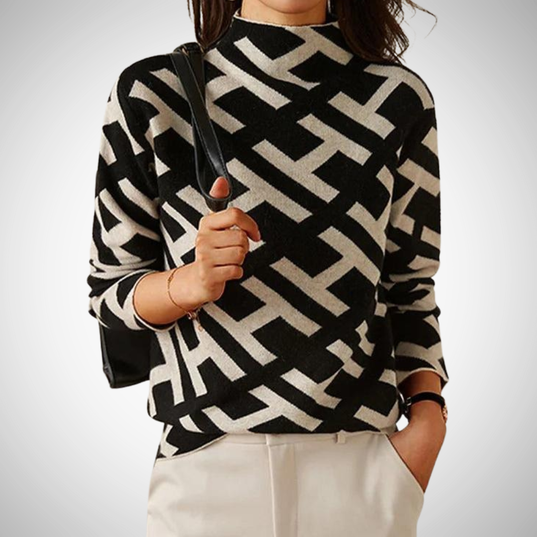 Stilla | Elegant Geometrisk Sweater