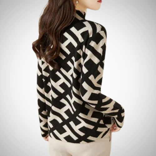 Stilla | Elegant Geometrisk Sweater