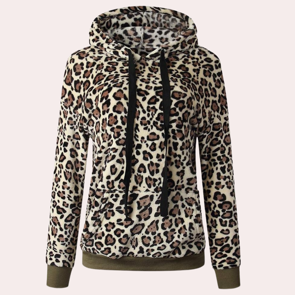 Stilla | Leopardmønstret Hoodie til Damer