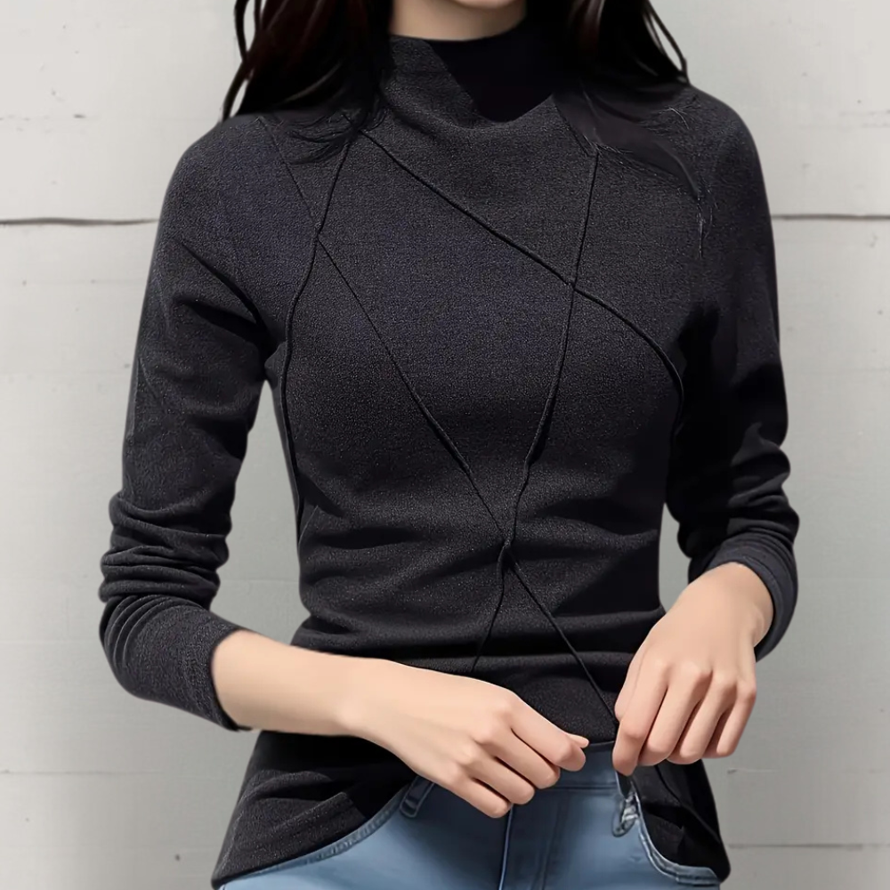 Stilla | Sofistikeret Halv Turtleneck Trøje til Damer